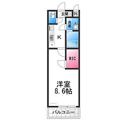 フジパレス堺鳳中3番館 1Kの間取図画像