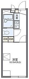 レオパレスサンライズ 1階1Kの間取り