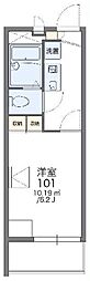 レオパレスMLハロープラザ 1Kの間取図画像