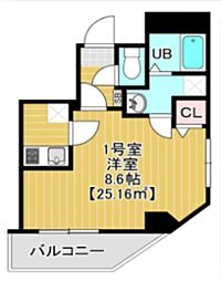 Courtyard Asakusa 1Kの間取図画像