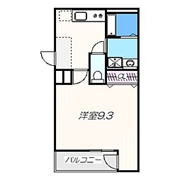 フジパレス堺もずサウス2番館 1Kの間取図画像