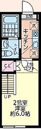 仮)シティハイツ新磯野2号棟 1Kの間取図画像