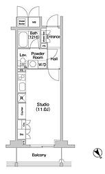 コンフォリア北参道 ワンルームの間取図画像