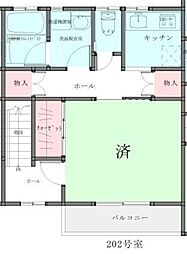 レジデンスおゆみ野A 1Kの間取図画像