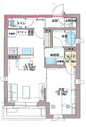 ブランピエール早稲田 3階1LDKの間取り