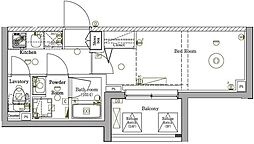 dips綾瀬 1Kの間取図画像