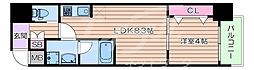 COMFORIA西天満 1LDKの間取図画像