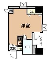 ダイヤコート豊玉北 1階ワンルームの間取り
