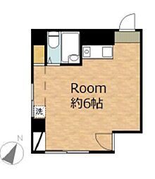 ダイシンプラザ 6階ワンルームの間取り