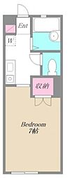 エラパルド二子玉川 1Kの間取図画像
