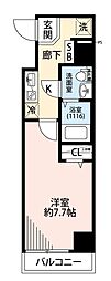 プレール・ドゥーク住吉II 1階1Kの間取り