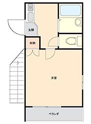 Campanella小田急相模原3 1Kの間取図画像