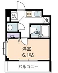 パルステージ西葛西 6階1Kの間取り