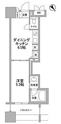 パークフラッツ横濱公園 1DKの間取図画像