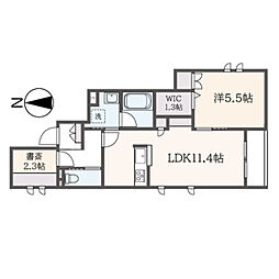 カサ・デルフト 1LDKの間取図画像
