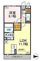ロイヤルコートB 1LDKの間取図画像