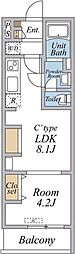 リブリ・西国立 1LDKの間取図画像