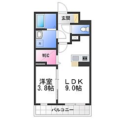 高石市高師浜4丁目マンション 1LDKの間取図画像