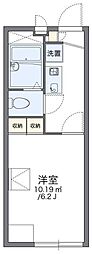 レオパレスプチドムール サカエ 1階1Kの間取り