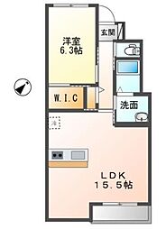 SerenaGarden 1LDKの間取図画像