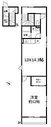 エバーグリーン上池台 1LDKの間取図画像