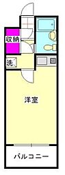 朝日プラザ天神 ワンルームの間取図画像