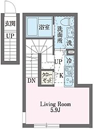 MyStyleTOYOCHO ワンルームの間取図画像