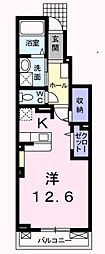 ヴィオラY.K ワンルームの間取図画像