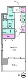 レジディア船橋2 1Kの間取図画像