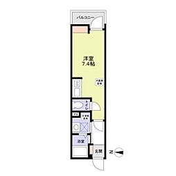 Ｆｉｋａ　大宮日進 1階ワンルームの間取り