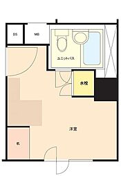 ロータリー大和 ワンルームの間取図画像