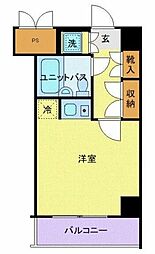 JR中央線 中野駅 徒歩5分の賃貸マンション 3階ワンルームの間取り