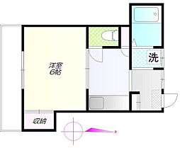 STSハイム2 1Kの間取図画像