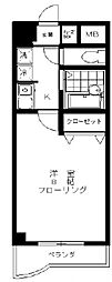 東京メトロ東西線 葛西駅 徒歩3分の賃貸マンション 3階1Kの間取り
