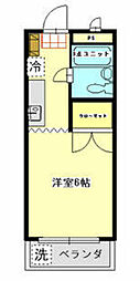 セザールマンション三輪 1Kの間取図画像