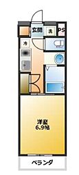 シーズ3カネコ 1Kの間取図画像