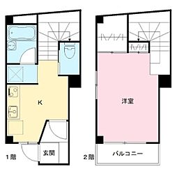ヴェラーチェ大岡山 1Kの間取図画像