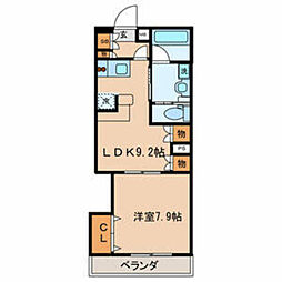 Zco並木ビル3rd 1LDKの間取図画像