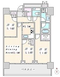 ザ・パークハウス晴海タワーズ クロノレジデンス 30階3LDKの間取り