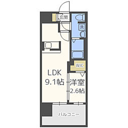 グランフォーレ博多駅東プレミア 1LDKの間取図画像
