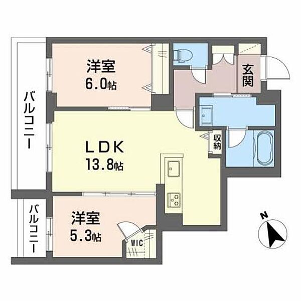 シャーメゾンＣＯＣＯＵＳ 0205｜大阪府大阪市住吉区大領５丁目(賃貸マンション2LDK・2階・59.90㎡)の写真 その2