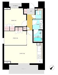 ファミールグラン銀座4丁目オーセンティア 6階2LDKの間取り