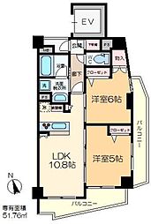 アーク金町レジデンス 2LDKの間取図画像