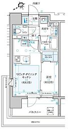 クリオ市谷柳町 1LDKの間取図画像