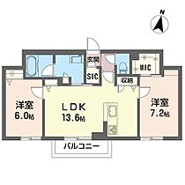 ミュゲ 00202 ｜ 山梨県甲斐市万才571-1（賃貸マンション2LDK・2階・61.77㎡） その2