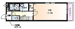 フジパレス豊新6番館 1Kの間取図画像
