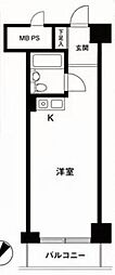 ライオンズマンション伊勢佐木長者町第2 ワンルームの間取図画像