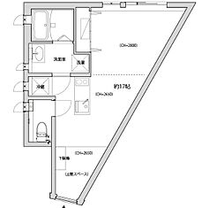 ARK COURT 若松町 1階ワンルームの間取り