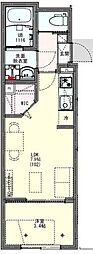 蕨市錦町6丁目アパート 1LDKの間取図画像