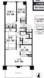 松戸北小金パーク・ホームズ 3LDKの間取図画像